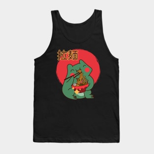 Kawaii Frog Eating Ramen Tank Top